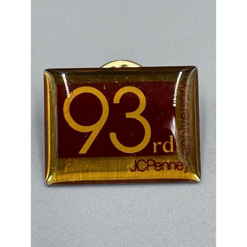 Vintage JC Penny 93 Rd Anniversary Lapel Hat Pin